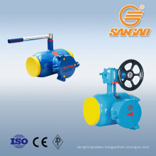 worm gear fully welded ball valve with filter strainer valve